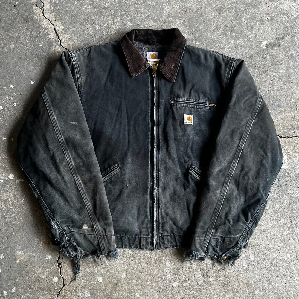 Carhartt faded black detroit work wear jacket